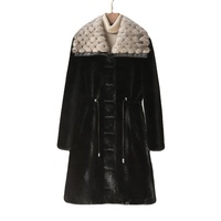 Manteau long chaud en fausse fourrure de vison pour femme, imitation velours de vison, veste épaisse d'hiver, parka JT421