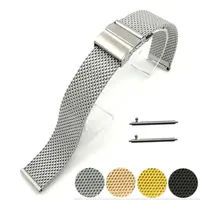 Mesh Stainless Steel Bracelet Quick Release Shark Mesh Milanese Stainless Steel Bracelet Metal Watch Band Wrist Watchband