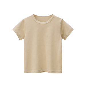 T-shirt uni pour enfants en coton, 11 couleurs, pour garçons et filles, hauts d'été pour enfants, t-shirts pour bébés - Product Image 5