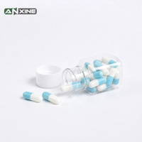 Capsule vide en gélatine végétale transparente de taille 0-4, personnalisable avec impression couleur, pour produits pharmaceutiques, marque ANXINE