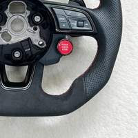 Volante de Fibra de Carbono S-Line para Audi TT R8 A4 C6 C7 C8 A5 B8 B9 S3 S4 S5 S6 S7 RS6 RS5 RS7 Q3 Q5 Q7 A6 A7 A8 A1 A3 8V 8P