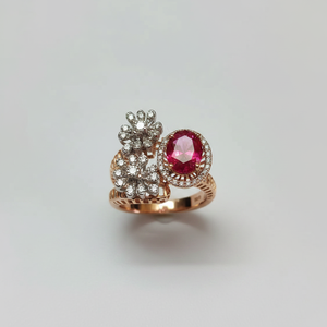 Anillo de Diamante Cultivado en Laboratorio de Diseño Italiano Popular para Mujer, Oro Rosa, Estilo Étnico, Certificado IGI, Precios al por Mayor - Product Image 2