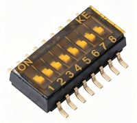 En stock Dshp08Tsger Interrupteur DIP de codage d'adresse de qualité industrielle 24V 25mA monté en SMT