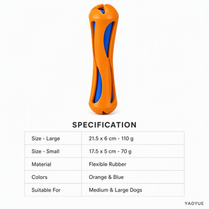 Juguete Masticable de Goma Flexible <span class=keywords><strong>para</strong></span> <span class=keywords><strong>Perros</strong></span>, Mordedor en Forma de Reloj de Arena, Resistente y Suave <span class=keywords><strong>para</strong></span> las Encías, 2 Tamaños, Naranja y Azul - Product Image 3