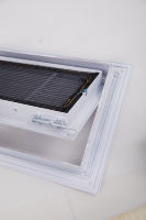 Grille de ventilation carrée moderne en plastique et aluminium pour climatisation, diffuseur linéaire à fentes pour plafond