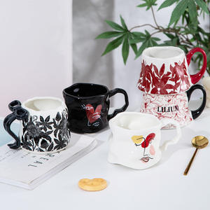 Tasses en céramique créatives pour couple, tasses à café domestiques, tasses à eau en céramique grande capacité - Product Image 5