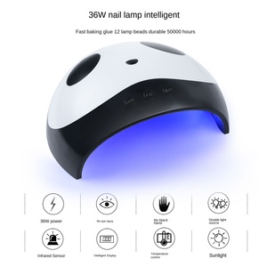 Vente flash Nouveauté <span class=keywords><strong>Lampe</strong></span> à ongles portable rechargeable professionnelle UV LED 36W en forme de panda mignon en plastique pour le séchage du gel - Product Image 3