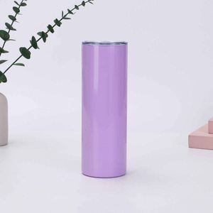 Stainless Steel Tumbler Vacuum Insulated Double Wall Straight Cup With Lid Minimalist Design Travel Use - Product Image 4