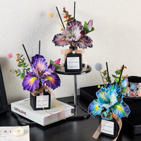 Nouvelles fleurs artificielles décoratives sans flamme, parfumées, en forme d'iris, en matériau EVA, fleurs au toucher réel, décoration de table à domicile