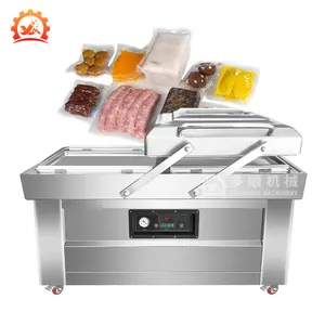 DZ-600-2SB Custom Double Chamber 60cm Sealing Bar Vacuum Packing Vaccum Sealer Machine Commercial