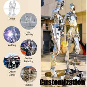 Scultura RELONG a grandezza naturale in acciaio inossidabile di un <span class=keywords><strong>uomo</strong></span> che si tuffa, <span class=keywords><strong>statua</strong></span> d'arte moderna per esterni, <span class=keywords><strong>statua</strong></span> in metallo personalizzata di grandi dimensioni. - Product Image 4