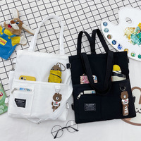 Sac en toile le plus vendu Étudiantes coréennes Style nouveau Sac bandoulière polyvalent Grande capacité Sac à bandoulière tendance