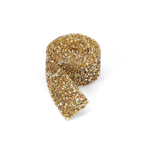 10mm largeur étincelant cristal strass ruban Hot Fix ruban exquis vêtements accessoires fer sur Applique pour robe gâteau artisanat