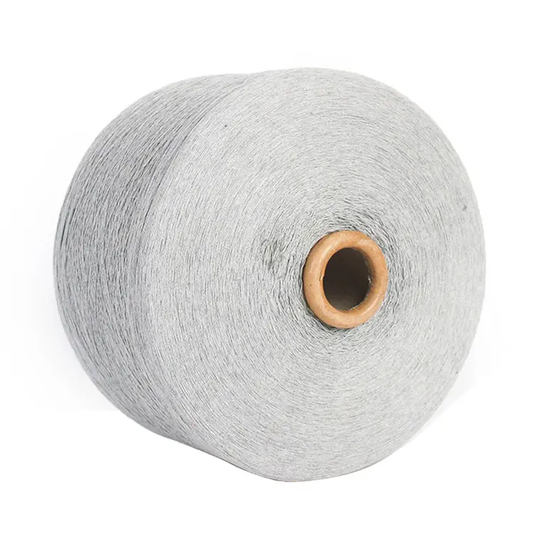 20s light grey Open end recycled socks yarn 65% polyester and 35% cotton