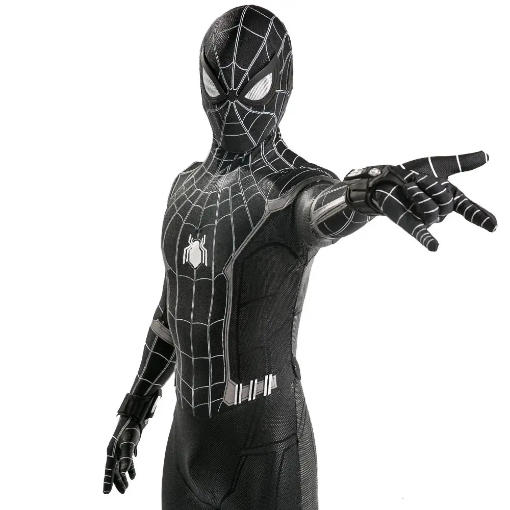 High Quality Fabric Anime Jumpsuits 3D Digital Printed All-Inclusive Tights Black Spiderman Costume for Adult Men
