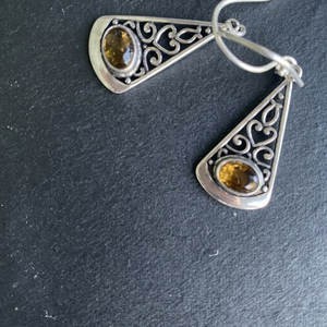 Silver Zircon Vintage Drop Earrings for Women Handmade Trendy Gift Jewelry Wholesale Bulk Lot - Product Image 3