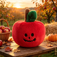 Peluche pomme douce et mignonne, jouet en forme de fruit, décoration en peluche pour Halloween, cadeau pour personnage
