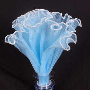 Hoa gói lưới sóng sợi với ngọc trai cho bó hoa, bó hoa cô dâu vật liệu đóng gói, bó hoa bọc lưới - Product Image 4