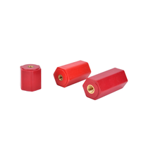 Isolateur de barre hexagonale rouge DOWE série EN DMC BMC, isolateurs électriques basse tension EN50, support de barre, certifié CE RoHS