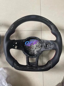 Volant pour VW <span class=keywords><strong>Golf</strong></span> 7 MK 6 7 7.5 GTI GTD GTE R Polo en fibre de carbone RLin-<span class=keywords><strong>e</strong></span>, volant sport semi-cuir multicolore - Product Image 5