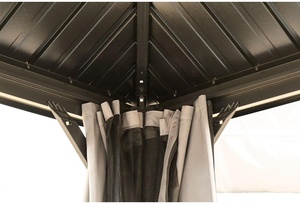 10 * 10FT <span class=keywords><strong>Patic</strong></span> Pavillon, Aluminium-Pavillon mit Stahlüberdachung, Outdoor-Dauerpavillon mit festem Dach für Terrasse, Garten, Hinterhof - Product Image 3