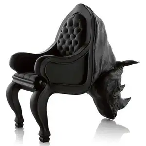 玻璃纤维皮革犀牛椅动物犀牛形椅现代豪华扶手椅