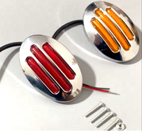 Feux latéraux à LED transparents de 3 pouces et 4 pouces, feux latéraux plats, feux de signalisation à LED pour remorque, camion, lentille transparente, garde-boue avant