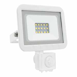 Proiettore LED piatto da 10W con sensore, ideale per illuminazione efficiente e sicurezza all'aperto. - Product Image 1