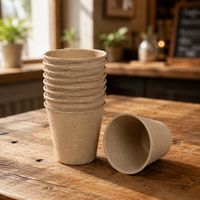 Kit de démarrage de semis premium : pots en pulpe biodégradable, plateaux de pépinière ronds et carrés, jardinières en fibres écologiques pour le jardinage intérieur