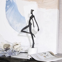 Escultura Decorativa de Figura Humana Abstracta en Bronce Negro Antiguo y Bronce Amarillo para Decoración del Hogar