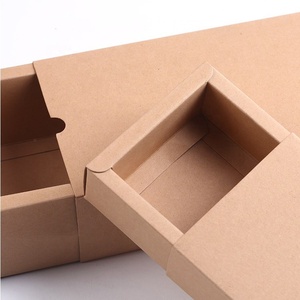 Logotipo personalizado marrón reciclado <span class=keywords><strong>de</strong></span> cartón <span class=keywords><strong>de</strong></span> papel Kraft calcetín embalaje deslizante cajón caja con manga - Product Image 2
