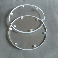 Vitre de visualisation en quartz de forme spéciale, petite taille, 4 mm, ronde, pour fenêtre de visualisation de chaudière