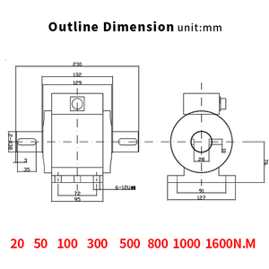Động cơ kiểm tra 100nm 500nm liên hệ với năng động lực xoắn tải di động cảm biến quay mô-men xoắn đầu dò 0-300knm - Product Image 4