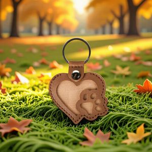 Custom Pet Fur <b>Memorial</b> Keychain Love Shape Keepsake for Cat Dog Lovers Unique <b>Gift</b> for Pet Loss - Product Image 2