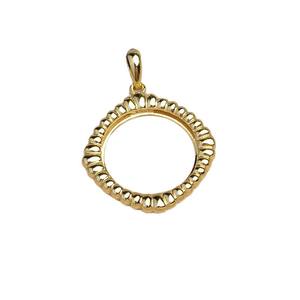 WENCHI S925 Plateau vide en argent pour bijoux Mabel, pour la création de colliers avec pendentifs à bord perlé de 15,5-15,7 mm - Product Image 4
