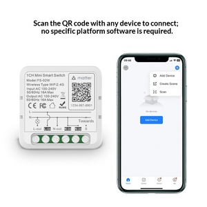 Module <span class=keywords><strong>de</strong></span> commutation intelligent Tuya Matter WiFi 16A avec commande vocale et minuterie pour projets commerciaux et distribution en gros - Product Image 5