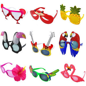 <span class=keywords><strong>Gafas</strong></span> de Sol Hawaianas Divertidas para Fiesta con Pelota de Playa, Cocotero, Flamenco, Loro, Helado, Flor y Copa de Vino - Product Image 6