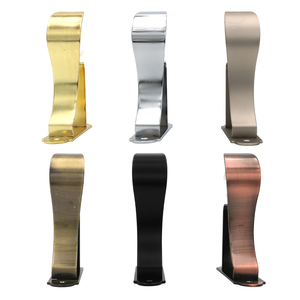 홈 장식 뱀 모양의 철 금속 용접 극 걸이 파이프 지원 튜브 홀더 커튼 액세서리 단일 28mm 막대 브래킷 - Product Image 2