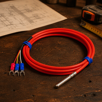 Capteur de température PT1000 avec sonde en silicone SS, thermocouple de type K haute précision pour les mesures industrielles et de laboratoire