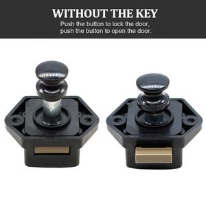 Loquet à bouton-poussoir carré miniature pour meubles de <span class=keywords><strong>caravane</strong></span>, camping-car, tiroir, armoire, serrure sans clé - Product Image 4