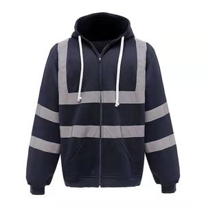 Sudadera de seguridad de construcción de alta visibilidad con capucha reflectante y bolsillos Logotipo personalizable para el trabajo - Product Image 2