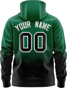 Sudadera con Capucha Varsity Verde Degradado Personalizada por Sublimación, Sudadera con Cierre Completo para Equipo de Fútbol Americano, Ropa Deportiva para Hombre con Logotipo Bordado - Product Image 2