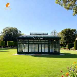 شرفة دفيئة كبيرة من الحديد المطاوع على الطراز الأوروبي MILY لحديقة الفيلا الخارجية - Product Image 6