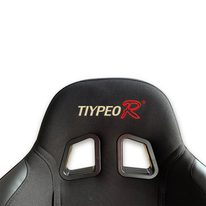 Black tuch + pvc material universal sport auto erwachsenen racing sitz mit einzelnen teller und slider
