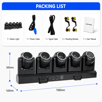 Barre de faisceau linéaire LED 80W RGBW 4-en-1 à rotation infinie XY 3.5 ° -45 °   Projecteur de scène à angle réglable pour discothèque, mariage, spectacle DJ