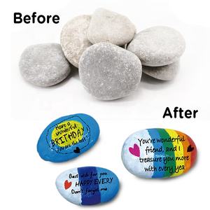 Rocce di pittura piatte-lisce Extra Large per bambini fai da te artigianato Rock-spessa <span class=keywords><strong>gentilezza</strong></span> in pietra giardino decorazioni per <span class=keywords><strong>la</strong></span> casa pasqua giocattoli educativi - Product Image 3