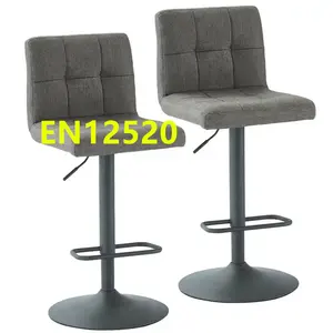 Custom Premium Bar Stool Cadeira Alta Tecido Metal Sólido Cadeira De Jantar Moderna Cadeira De Cozinha Cozinha Bar Fezes Conjuntos de 4