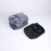 Boîtes à repas jetables pour micro-ondes, de qualité alimentaire, en PP, à 3 compartiments, pour nouilles, bento, préparation de repas