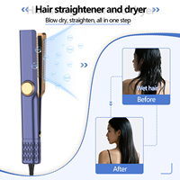 MK-559F Lisseur Coiffant 2-en-1 à Flux d'Air Chaud pour Cheveux Humides et Secs, Sèche-Cheveux et Fer Plat à Air Chaud, Vente Chaude