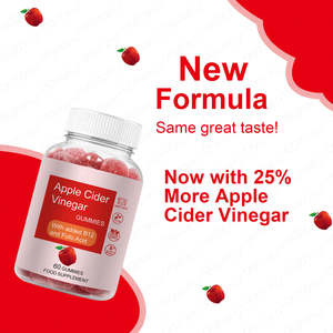 Gomitas de Vinagre de Sidra de Manzana, Suplemento Quemagrasas, Puro y Natural, Vegetariano, para Pérdida de Peso, Personalizable - Product Image 6